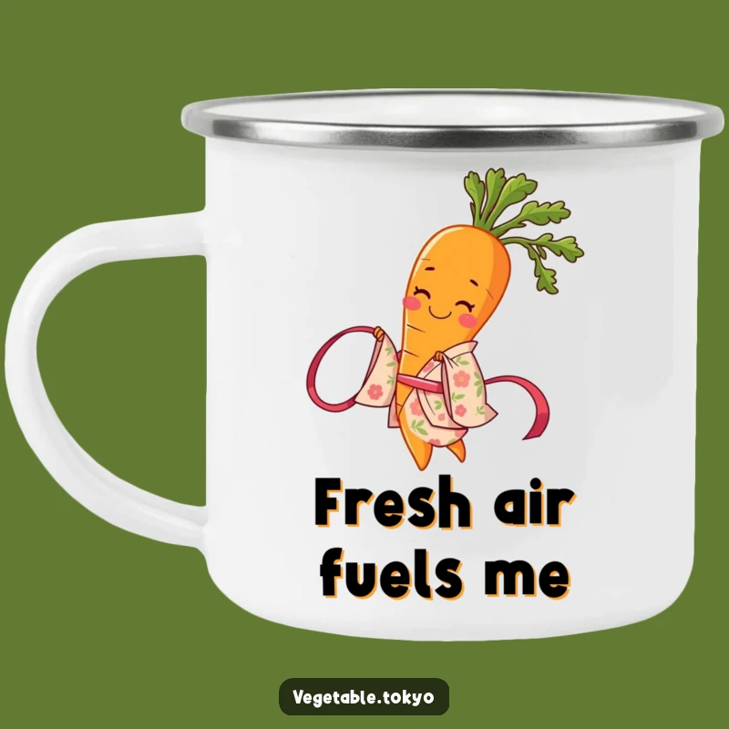 Funny Carrot Kimono Camping Mug: Adventure Fuelled by Whimsy and Warmth