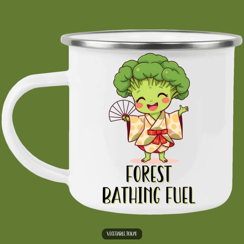 Funny Broccoli Fan Dance Camping Mug: Adventure in Every Sip