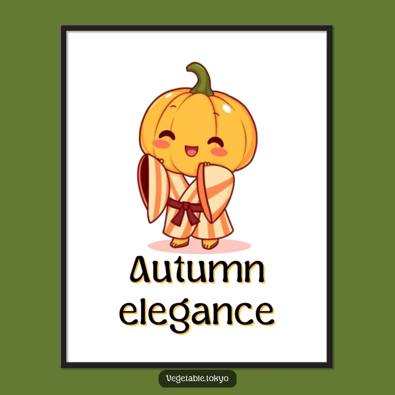 Funny Pumpkin Bow Poster: Bring Autumn Elegance to Your Walls