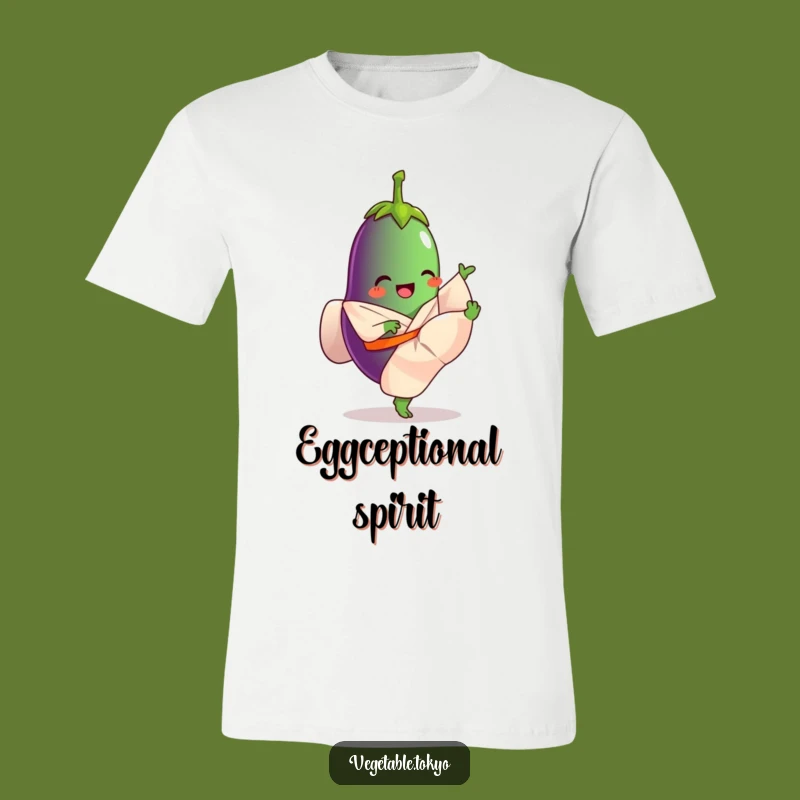 Funny Eggplant Kicking T-Shirt: Wearable Fun and Athletic Flair